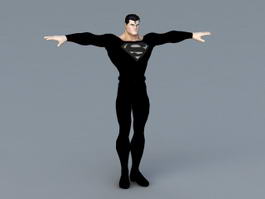 Superman Black Suit 3d model preview