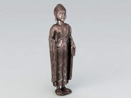 Bronze Buddha Statue 3d preview