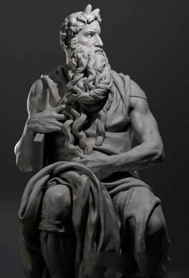 Moses Statue 3d rendering