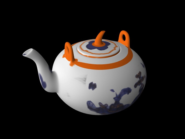 Antique Teapot 3d rendering