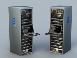 Data Center Server 3d model preview