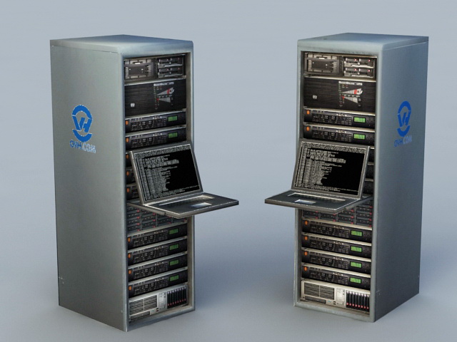 Data Center Server 3d rendering