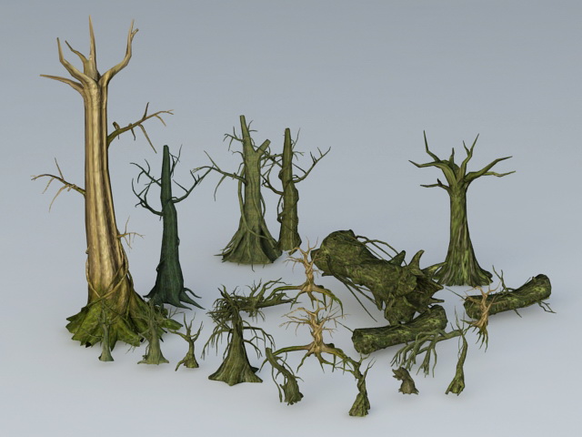 Old Dead Trees 3d rendering