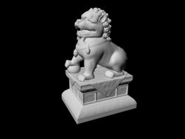 Chinese Temple Lion 3d preview