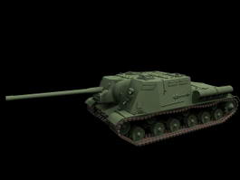 WWII Panzer Tank 3d model preview