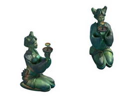 Ancient Chinese Statue 3d model preview