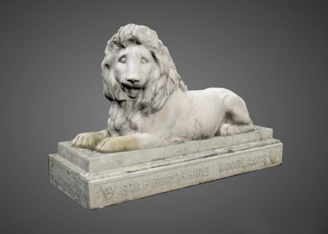 Stone Lion Garden Statue 3d rendering