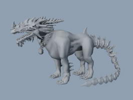 Alien Beast Concept Art 3d model preview
