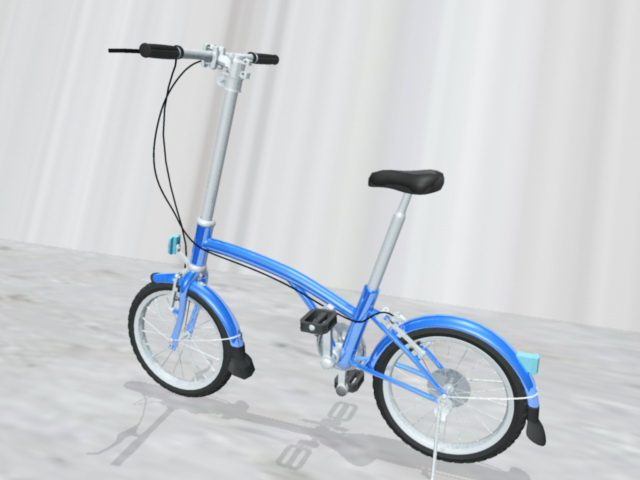 Girls Bicycle 3d rendering