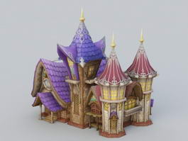 Cartoon Church Building 3d model preview