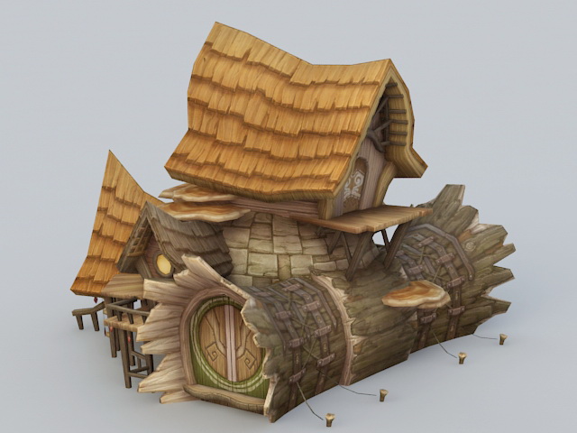 Wood Elf House 3d rendering