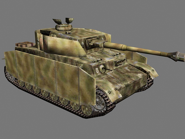 Panzer IV Ausf.H 3d rendering