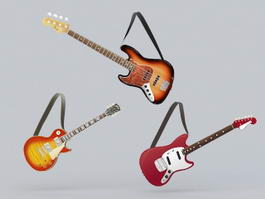Guitar Collection 3d model preview