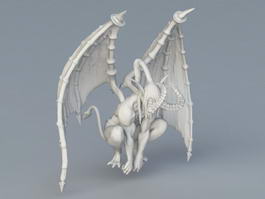 Demon with Wings 3d model preview