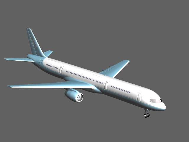 Boeing 757 Jet Airliner 3d rendering