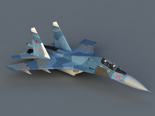 Su-30 Aircraft 3d rendering