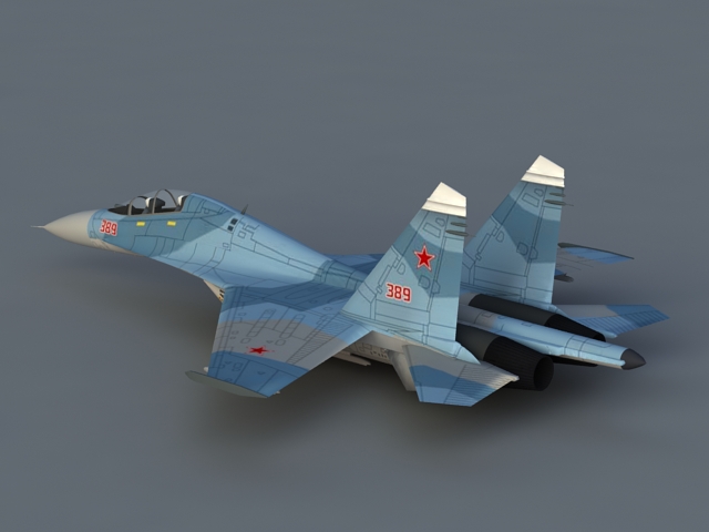 Su-30 Aircraft 3d rendering