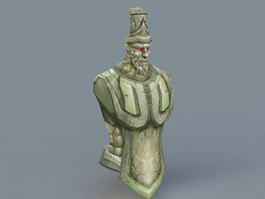 Ancient Tomb Statue 3d preview