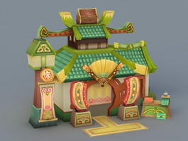 Cartoon Chinese Store 3d model preview