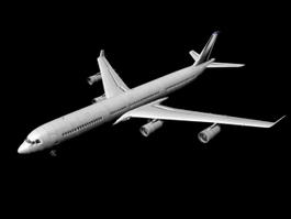Airbus A340 Jet Airliner 3d model preview