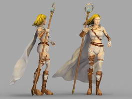 Beautiful Female Mage 3d preview
