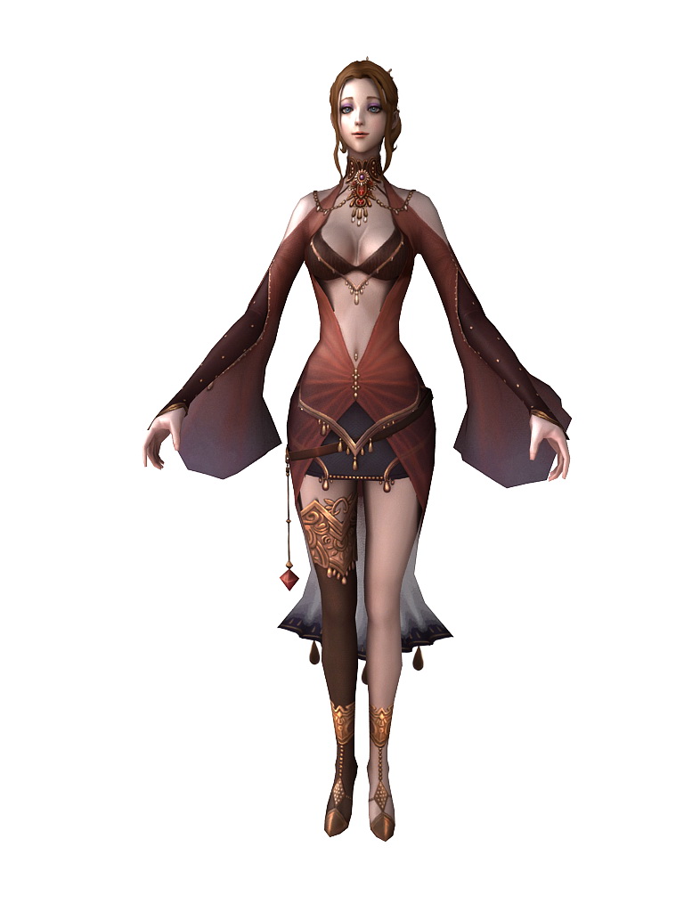 Beautiful Elf Woman Rig 3d rendering