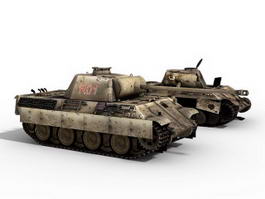 Panther tank 3d model preview