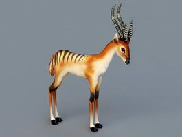 Striped Gazelle 3d preview