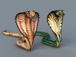 Giant Cobra Monster 3d model preview