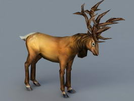 Red Stag Deer 3d model preview