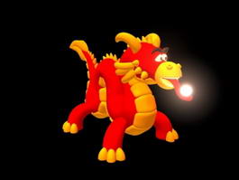 Cute Cartoon Chinese Dragon 3d model preview