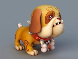 Cute Cartoon Dog 3d model preview