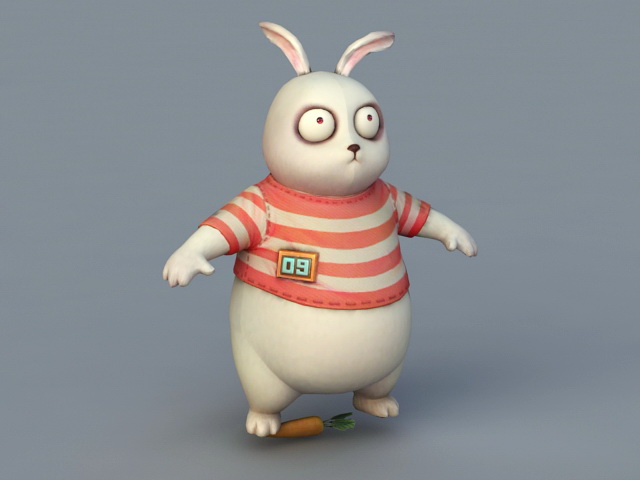 Rabbit Cartoon Character 3d model - CadNav