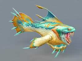 Piranha Monster 3d model preview