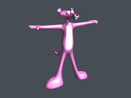 Pink Panther Cartoon 3d model preview