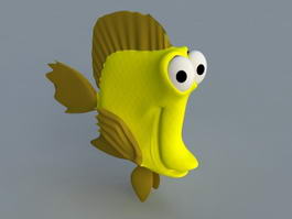 YellowFish Cartoon 3d model preview