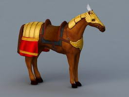 Mongolian War Horse 3d model preview