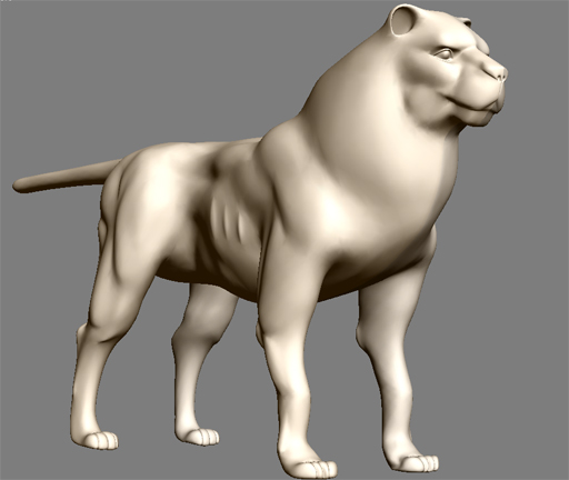 Lion Statue 3d rendering