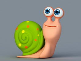 Cartoon Snail Character 3d model preview