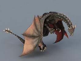 Evil Dragon 3d model preview