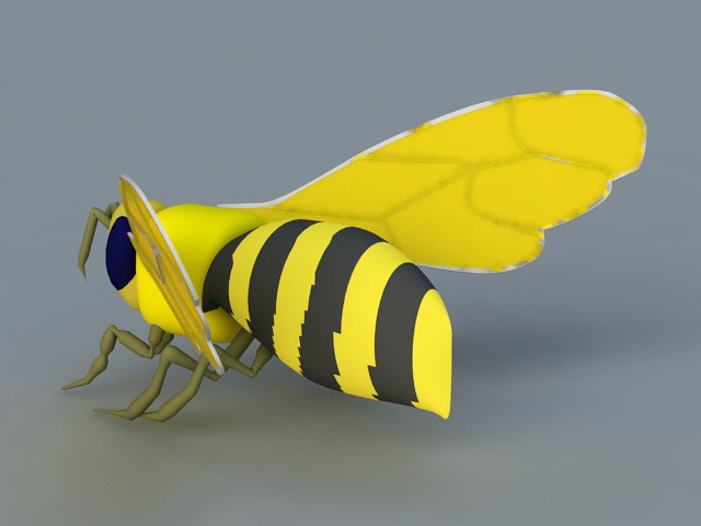 Cartoon Wasp 3d rendering