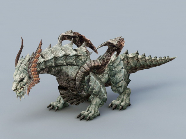 Cool Dragon Monster 3d rendering