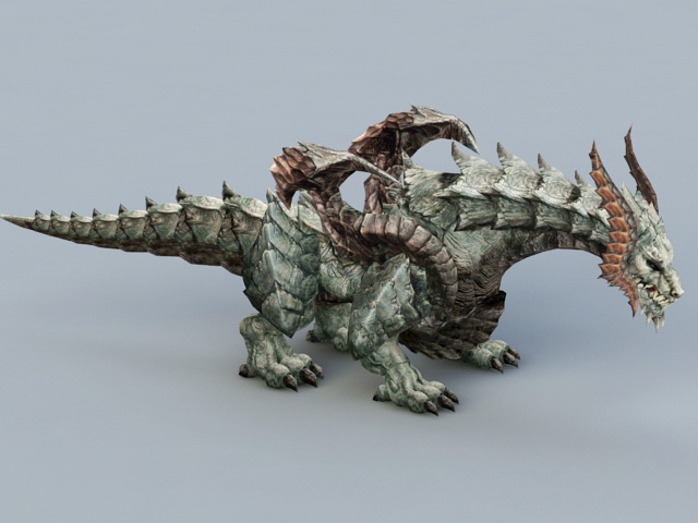 Cool Dragon Monster 3d rendering