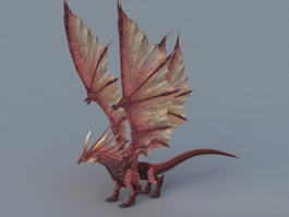 Fire Dragon 3d model preview