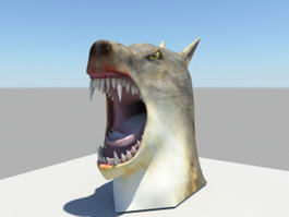 Wolf Head 3d model preview