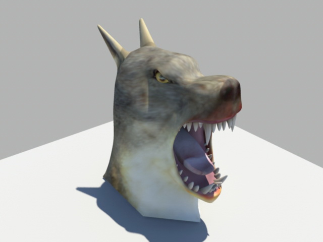 Wolf Head 3d rendering
