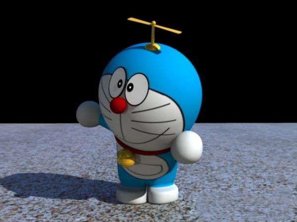 Robotic Cat Doraemon Rig 3d rendering