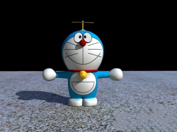 Robotic Cat Doraemon Rig 3d rendering