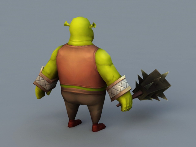 Shrek Character 3d rendering
