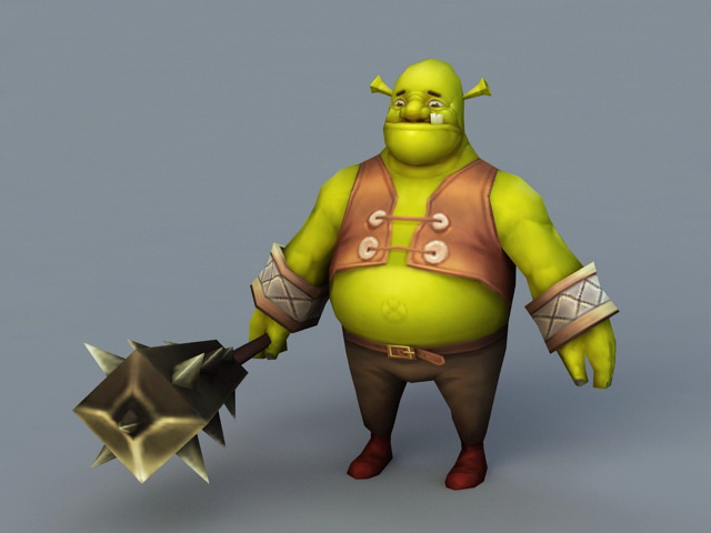 Shrek 3d Render